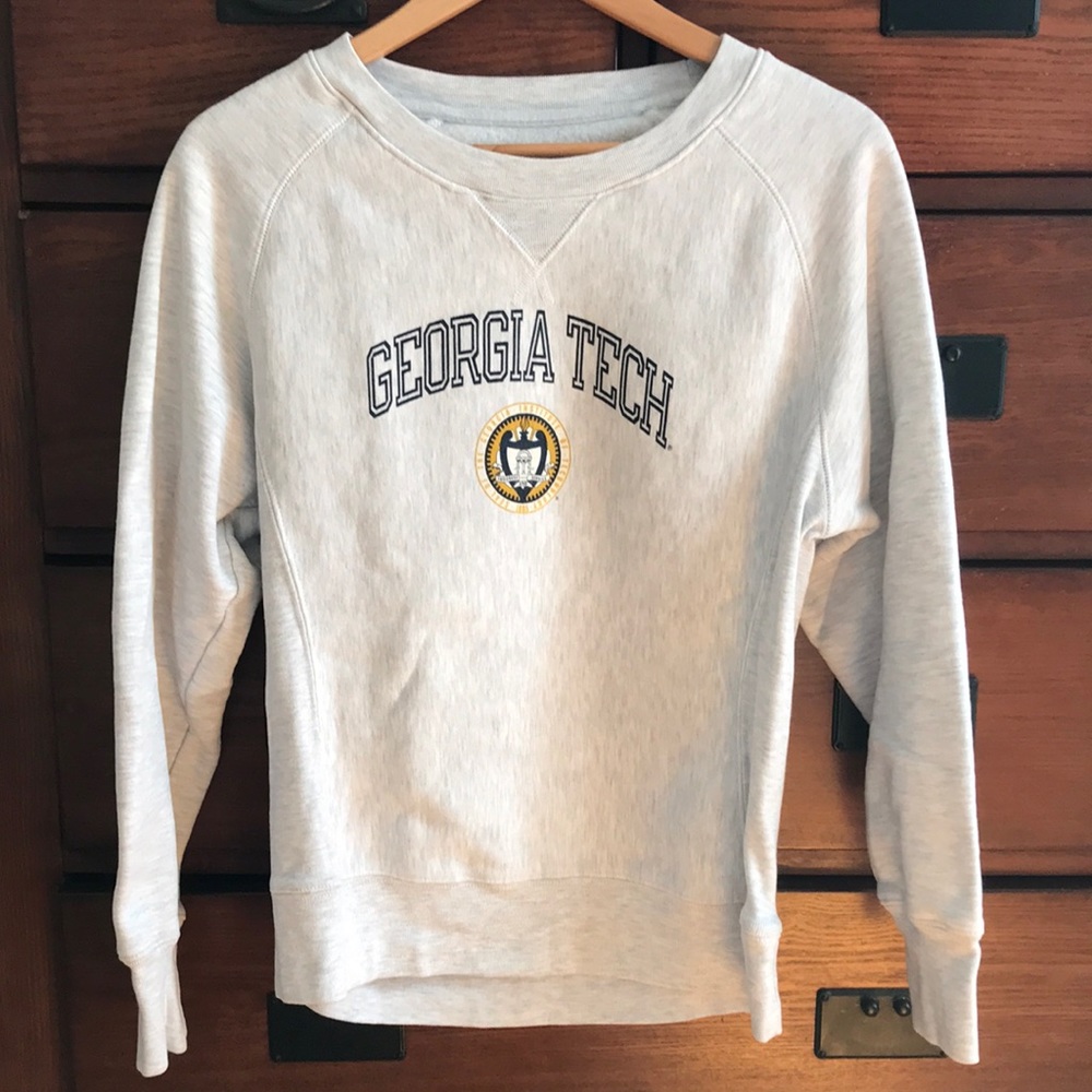 Pro-Edge Campus Classics Georgia Tech Fitted Sweatshirt Size L, Runs SMALL